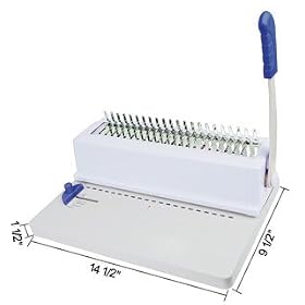 Comb Binding Binder Machine Paper Puncher Trimmer Cutter - Blue