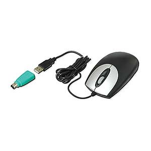 Optical Mouse  USB With PS2 Adapter  Black