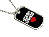Entlebucher Mountain Dog Love - Black - Military Dog Tag Luggage Keychain