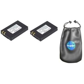 ValuePack (2 Count): Digital Replacement Battery for Specific Digital Camera and Camcorder Models / Compatible with SAMSUNG IA-BP80W, SC-D385, SC-DX103, SC-DX205, VP-D381, VP-DX100i, VP-DX105i - Includes Leatherette Camera / Lens Accessories Pouch