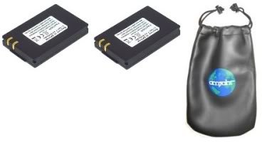 ValuePack (2 Count): Digital Replacement Battery for Specific Digital Camera and Camcorder Models / Compatible with SAMSUNG IA-BP80W, SC-D385, SC-DX103, SC-DX205, VP-D381, VP-DX100i, VP-DX105i - Includes Leatherette Camera / Lens Accessories Pouch