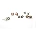 I Love You Girls Diamante Geo Small Rhinestone Stud Earrings Set by Onnea