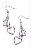 Playboy dangling Earrings with Hearts