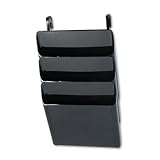 Cubicle Hanger Wall Pocket System, Letter/A4, Black, 3 Pockets/Set RUB18681