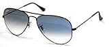 Ray-Ban 3025 Aviator Schwarz 002/3F Small 55mm