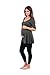 R&C Womens Draped Maternity Tunic Top - Made in USA, Charcoal, Large