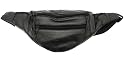 Soft Black Leather Money Belt / Bum Bag - Travel Accessory Gift