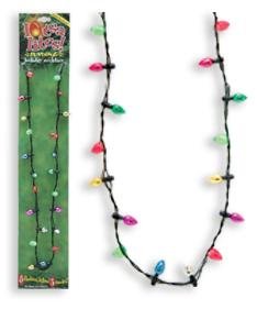 Blinking Christmas Holiday Lights Necklace - Battery Operated - 36 ...