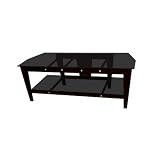 TLX Series 50 TV Stand in Black Oak with Black Glass