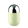 Typhooon Capsule Gloss Cream Glazed Ceramic Medium Storage Canister with Stainless Steel Airtight Lid