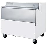 Beverage Air SMF49Y-1-W 49" White Vinyl Single Sided Milk Cooler | 12-Crate ....