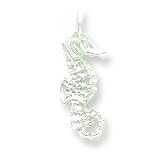 Sterling Silver Seahorse Charm with 20 inch Sterling Silver Chain