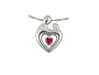 0.50 (1/2) cttw Medium Sterling Silver Mother and Child� July Pendant by Janel Russell