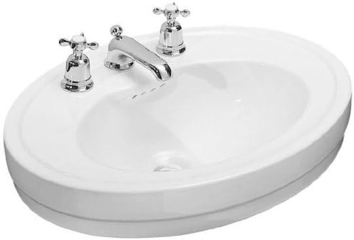 Porcher 13030-01.071 Archive Single Hole Above Counter Lavatory Sink, Biscuit