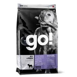 PETCUREAN 152411 Go Fit Plus Free Grain Free Senior for Dog, 12-Pound