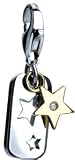 Star in Tag, Sterling Silver Diamond Charm by Hot Diamonds