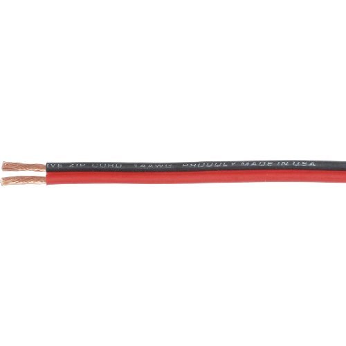 JSC Wire 12 AWG Red/Black Zip Power Speaker Wire 1 ft. USA