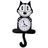 Felix the Cat Pendulum Black Hanging Wall Clock Licensed
