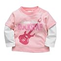 Blue Zoo Baby Pink Miss rock star mock sleeved top