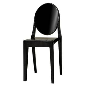 Philippe Starck Inspired Victoria Black Ghost Armchair