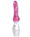 Meet the smartest hunk you will ever command! The soft, soothing sensations of this massaging companion respond directly to your specific voice. Nine unique functions are available with simple voice commands. This massager has a pink jelly PVC sleeve and a sleek futuristic design. The usable length of this penis shaped massager is 7" long with a 1.65" diameter. You will reach ultimate gratification by calling out the intensity level you want and letting the powerful bullet work from within the shaft. Requires 6 AAA batteries (not included) to activate waves of pleasure. Voice your desires for satisfaction with the Voice Activated Hunk!