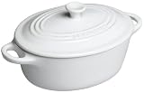 Le Creuset Stoneware Petite Oval Casserole, White