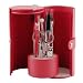 Genuine Red Leather 10Pc Manicure Set with Carrying Case