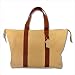 Mendocino Style Leather Travel Tote Bag in Butter Cream