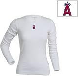 MLB Los Angeles Angels White Womens Long Sleeve Signature Tee