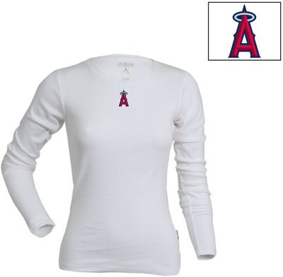 MLB Los Angeles Angels White Womens Long Sleeve Signature Tee