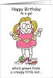 Creepy Birthday - Woman Card