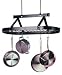 3 Foot Oval With Grid ®, Premier Ceiling Rack - Hammered Steel
