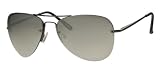 Mens Sunglasses - Mens Black Cobra Aviator Sunglasses With Black Smoked Lenses + Protective Case & Cleaning Cloth Affordable Sunglasses