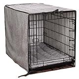ProSelect Black Gingham Crate Cover and Dog Bed Set small- 24 length x 17 width x 20 height - cover
