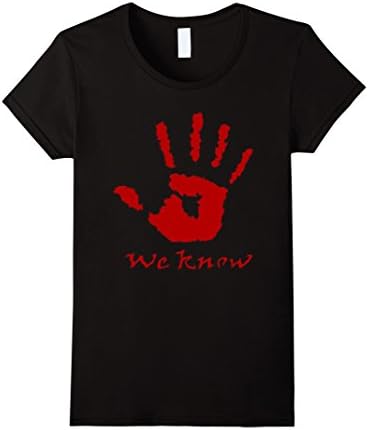 Women's We Know Letter - The Dark Brotherhood t-shirt Small Black