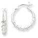 Sterling Silver Wrapped Hoop Earrings title=