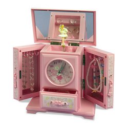 Musical Ballerina Jewelry Box Clock: Ashley