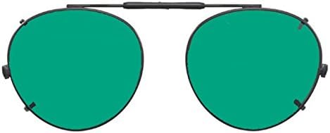 Visionaries Polarized Clip on Sunglasses - Round - Bronze Frame - 50 x 45 Eye