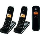 Motorola H203 1.9 GHz Digital DECT 6.0 3X Handsets Cordless Phones Integrated Answering Machine