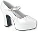 Mary Janes Pumps weiß Gr. 40/42