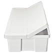 Storage Bins with Dividers and Lids Set of 2 - White