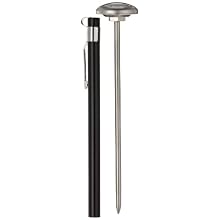 Supco ST02 Stainless Steel Pocket Dial Thermometer, 5" Stem, 1" Dial, 0 to 220 Degrees F