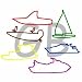 10 Packs of Goofy Bands Watercraft Shapes Each Pack 24 Bands Total 240 Bands Great for Christmas Present,birthday Party Gifts,thanksgiving Day Gifts