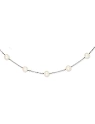 14K WG White Cultured Pearl Necklace