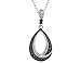 White and Black Diamond Drop Pendant 1/3 Carat title=
