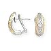 14K, SILVER AND DIAMOND CLIP EARRING D 0.35CTW