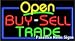 Open Buy Sell Trade Neon Sign