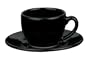 Waechtersbach Espresso Cup & Saucer, Set of 4, Black