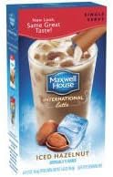 Maxwell House International Cafe Iced Latte Hazelnut 12 Single Serve Packets