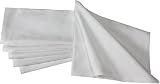 Set of 6 White Cotton Cloth Damask Napkins Lapkins 24 x 24